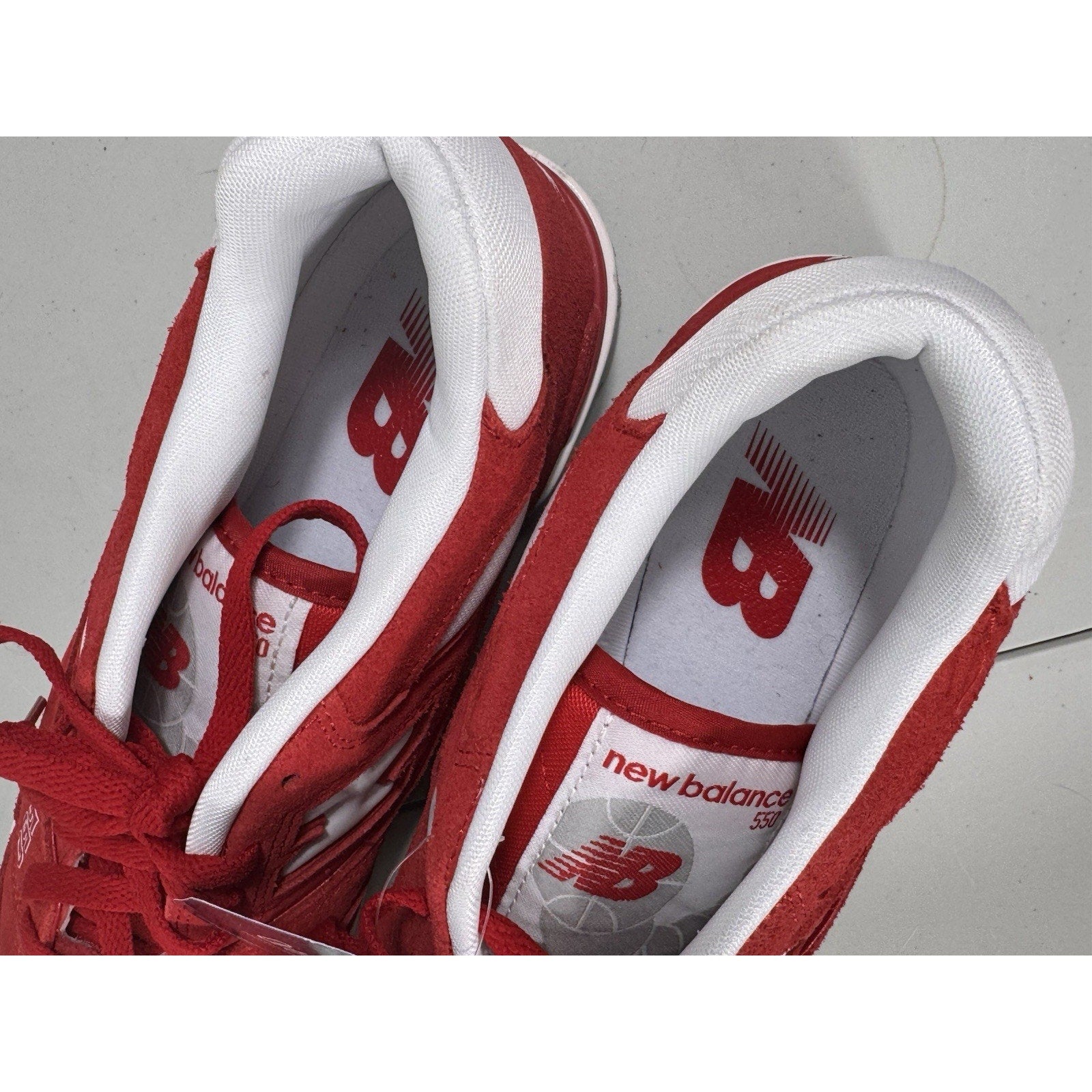 New Balance 550 Suede Team Red BB550VND Men’s 11.5 Retro Low Basketball Sneaker