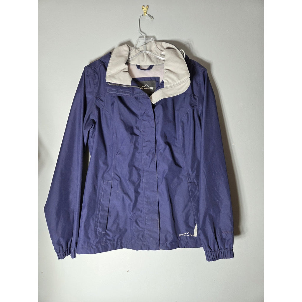 Eddie Bauer Women’s Navy Lightweight Rain Jacket WeatherEdge Size S – Pre-Owned