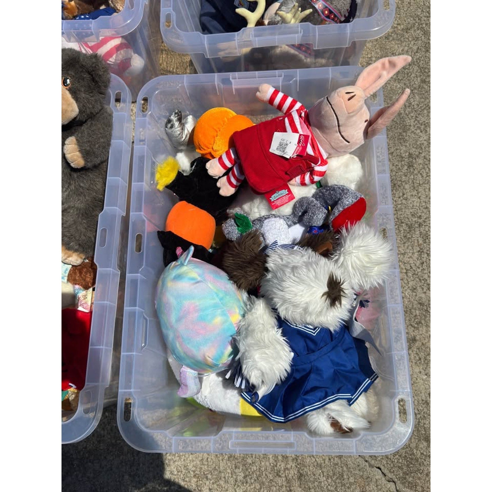 Massive Plush Lot (6 Full Totes) Vintage 80s 90s Build A Bear Cabbage Patch + Characters
