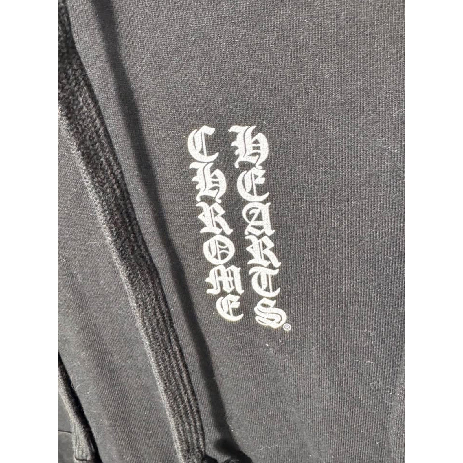Black Chrome Gothic Cross Graphic Hoodie Sz L Streetwear Hearts Pullover