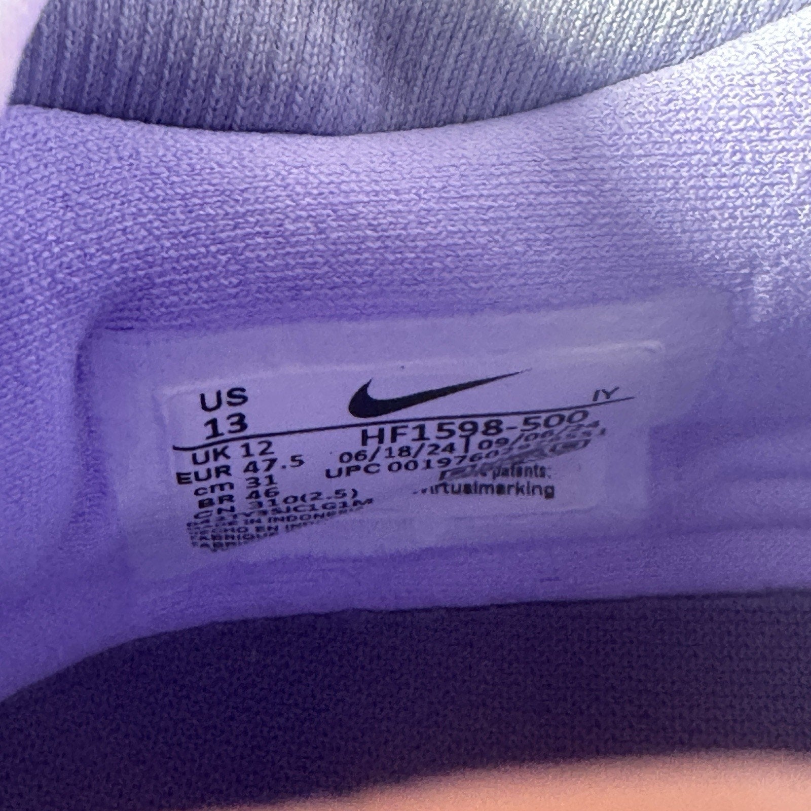 Nike Phantom Luna II Academy Purle FG/MG Soccer Cleat HF1598-500 Men Sz 13 New