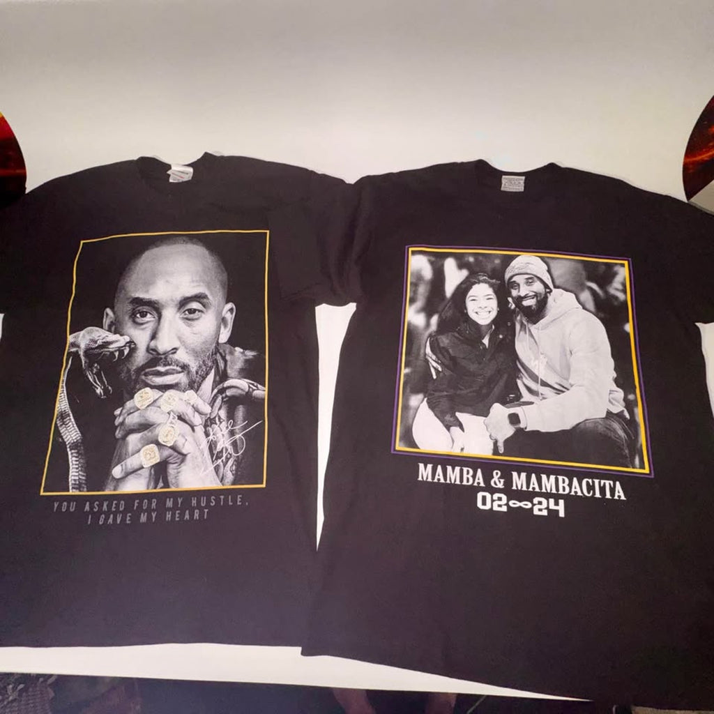 Kobe Bryant Gianna Mamba Mambacita Memorial T-Shirt Lot of 2 Size Large