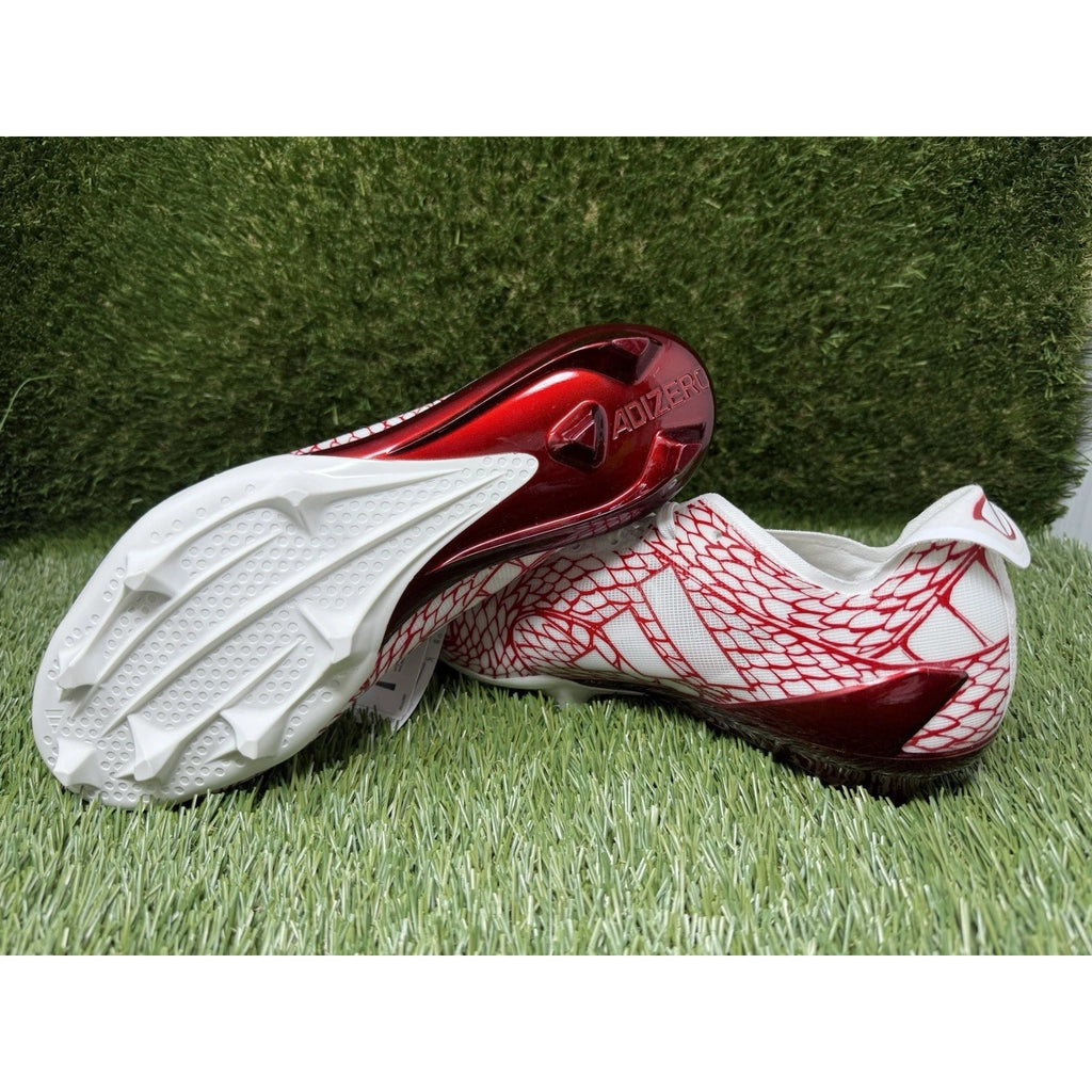Adidas Adizero Electric Football Cleats White Red IH8571 Sz 18 NWT