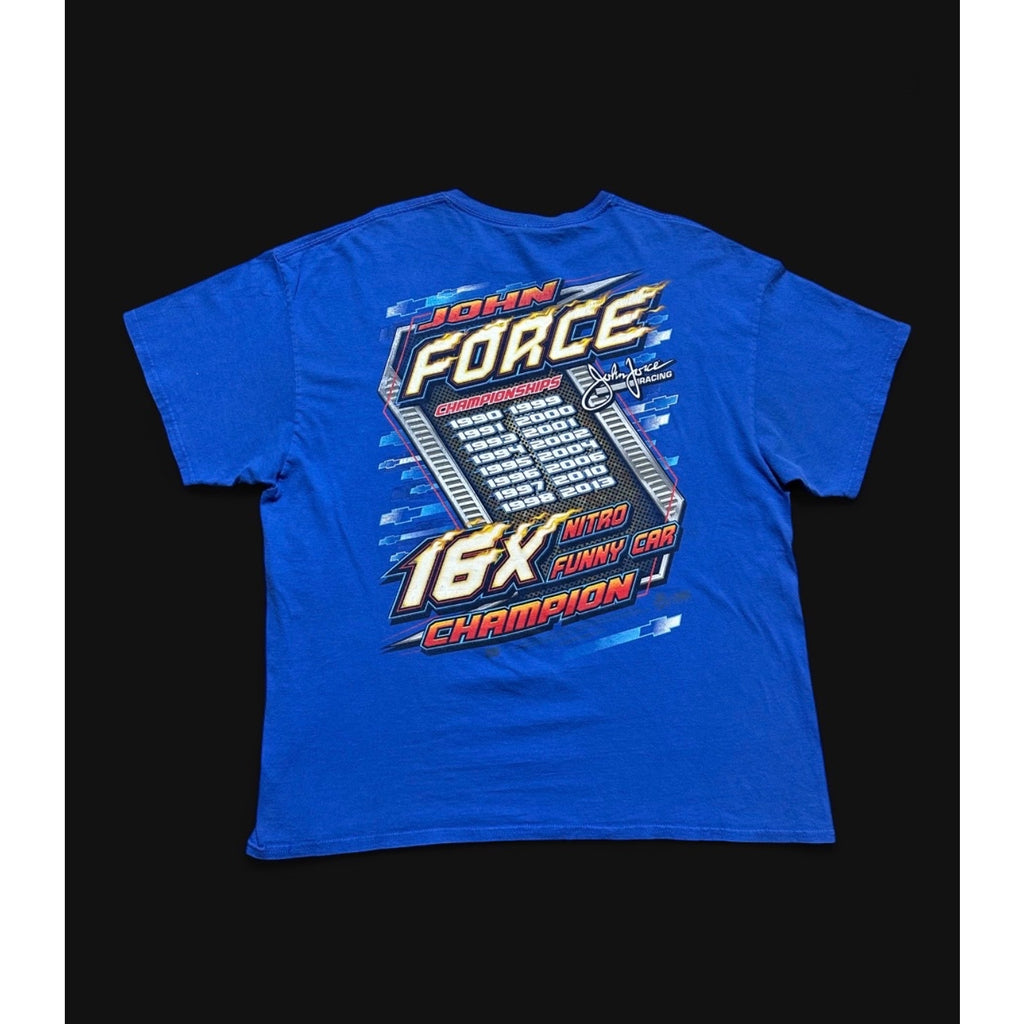 John Force Racing 16X Champion NHRA Funny Car AAA Camaro T Shirt 2XL