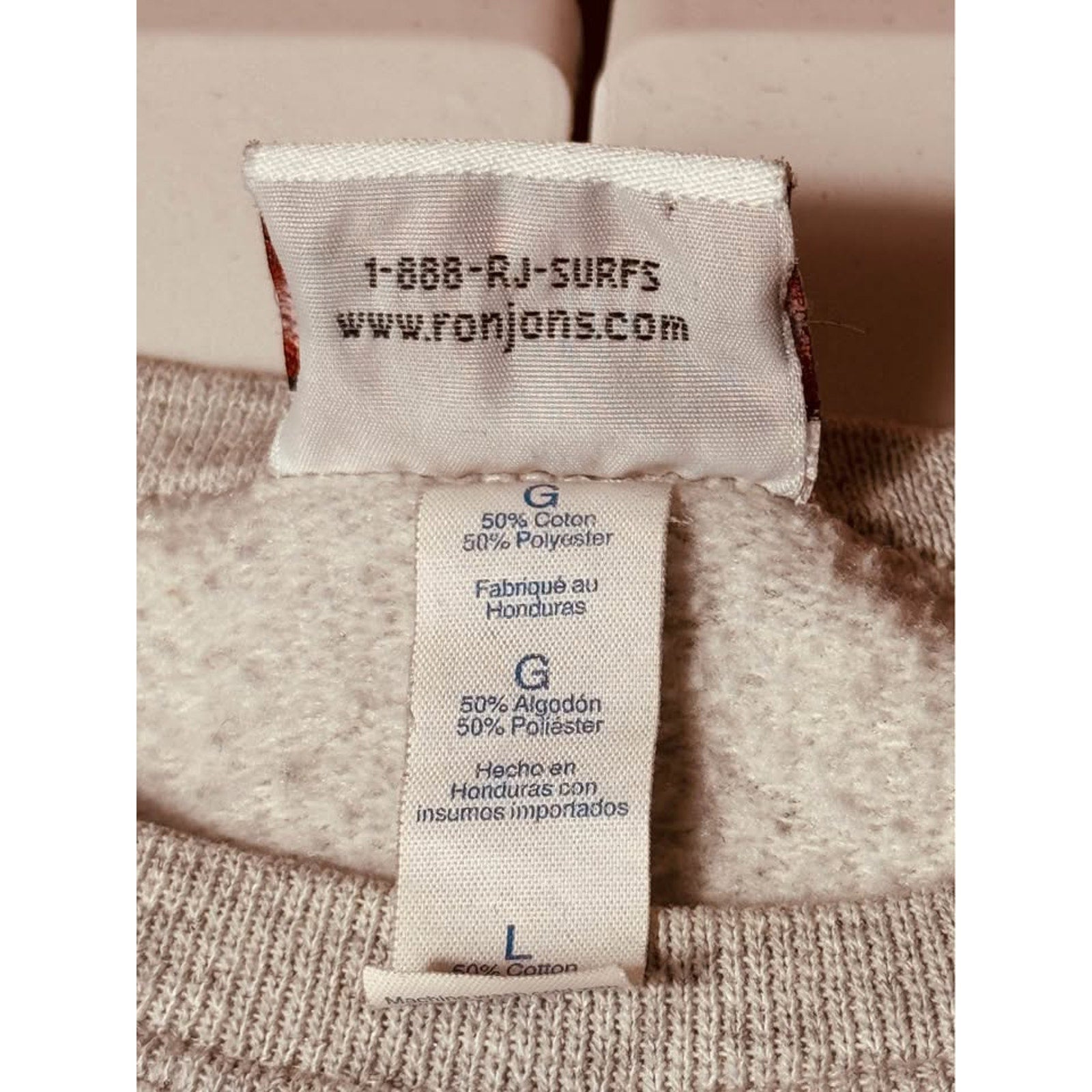 Vintage Ron Jon Surf Shop Panama City Beach Crewneck Sweatshirt Large Gray Surf