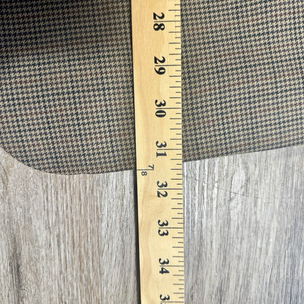 CHAPS 100% Wool Houndstooth Sport Coat Blazer 44R Brown Woolmark