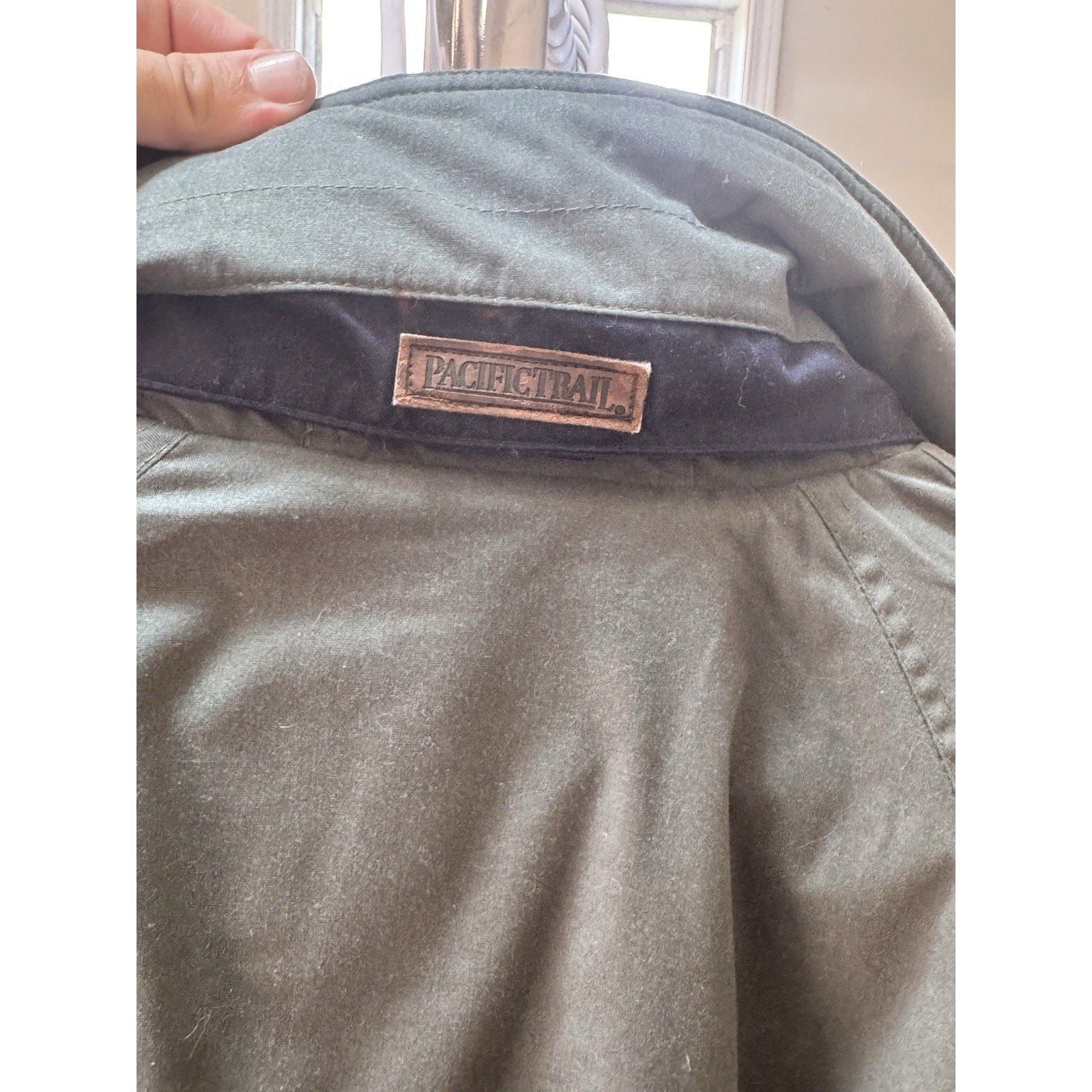 Vtg Pacific Trail Heavy Outdoor Jacket Green Fleece Lined Hooded Coat Size M-L