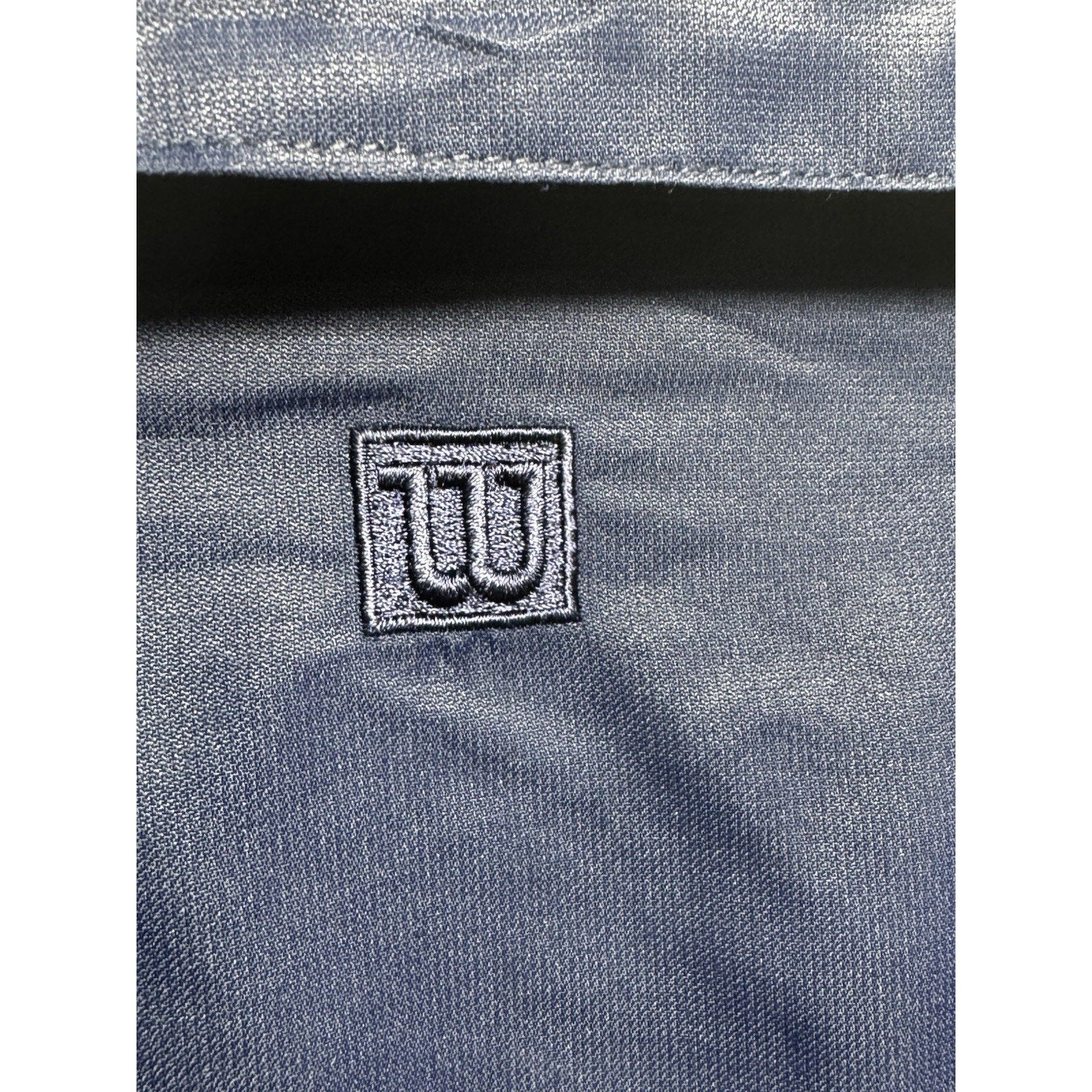 Vtg Wilson Lightweight Windbreaker Jacket Navy Blue Plaid Lined Full Zip Size L