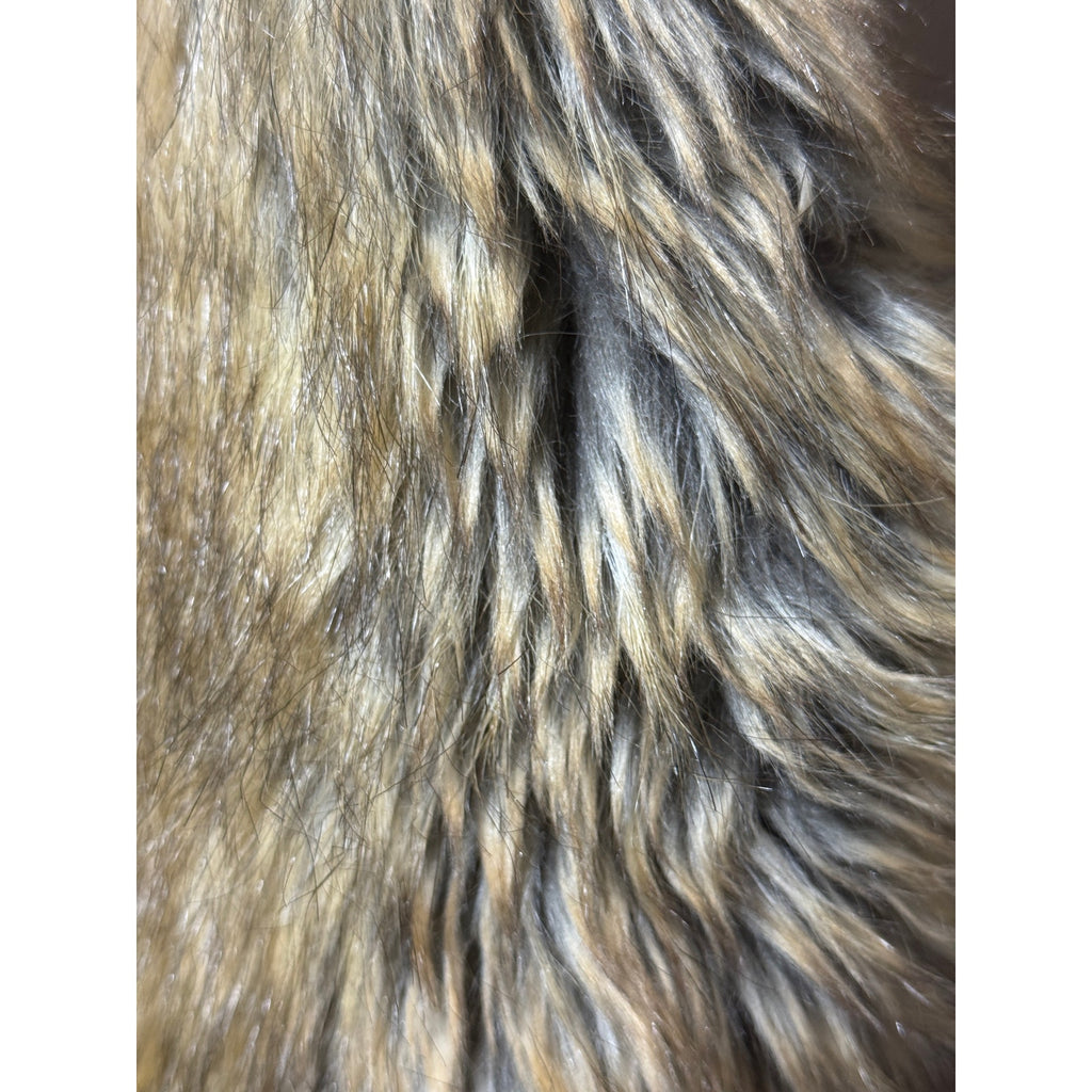 Women MICHAEL Michael Kors Faux Canadian Fox Fur Sweater Vest Wool Blend Medium