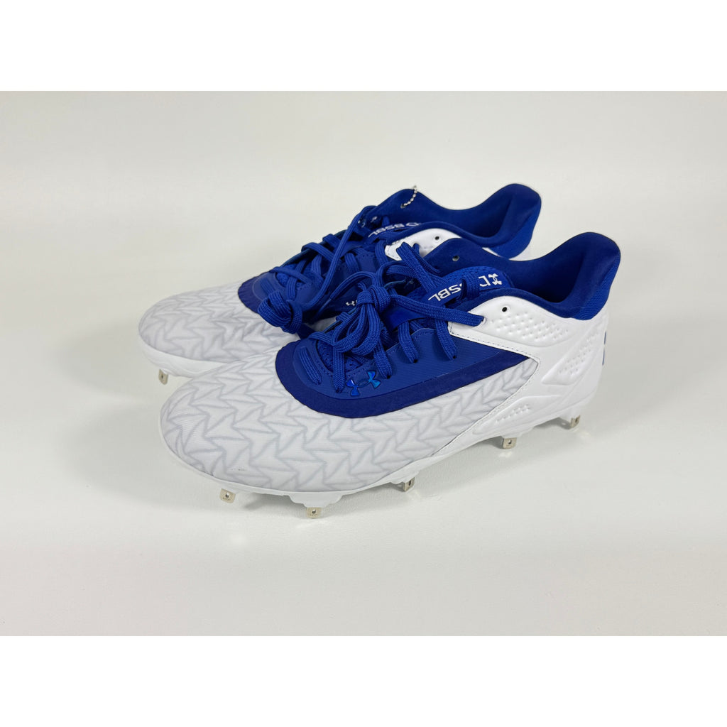 Under Armour Yard MT 3.0 Baseball Cleats Blue Metal Spikes Sz 8 3027450-101