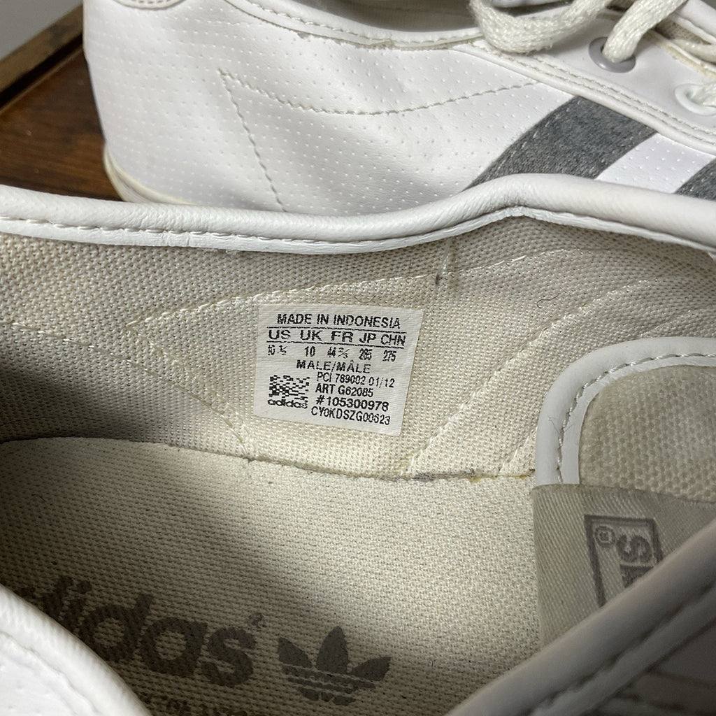 2012 Adidas Originals Adria Lo G62085 White Gray Shoes Men’s 10.5 Retro Trefoil