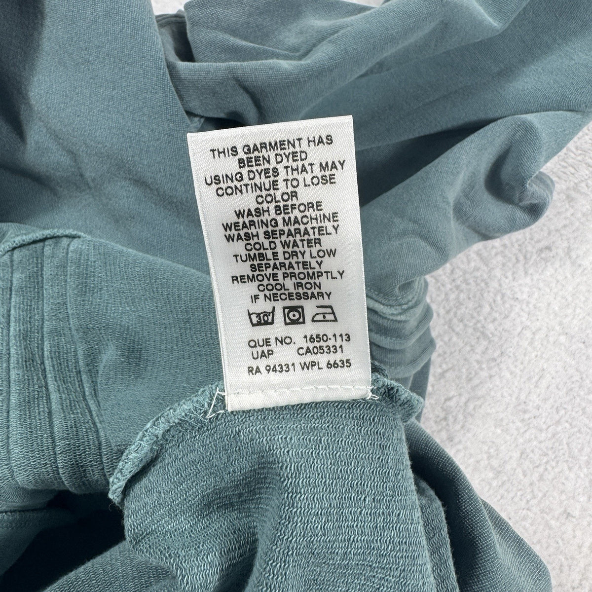 Woolrich Garment Dyed Full Zip Hoodie Womens M Blue Green Stretch Sweatshirt