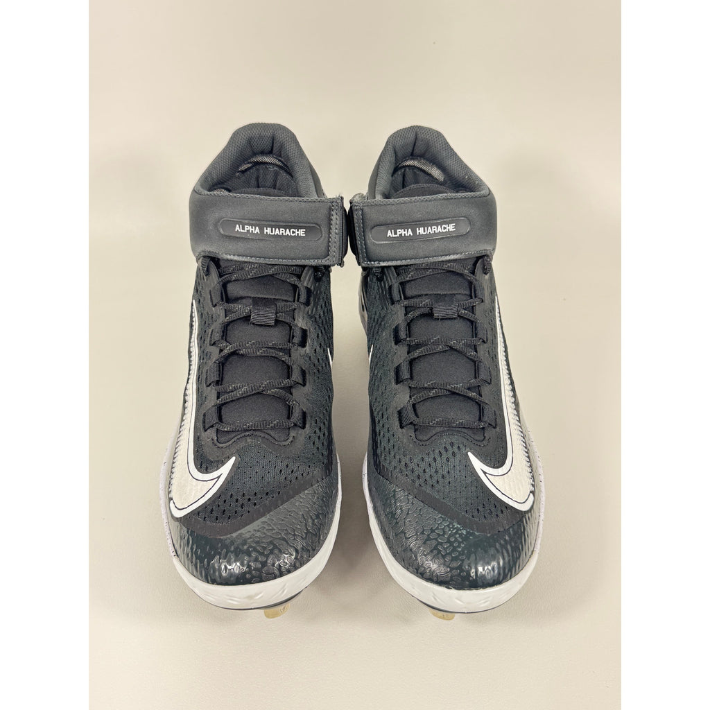 Nike Alpha Huarache Elite 4 Mid Baseball Cleats Black White DJ6520-003 Men’s 14