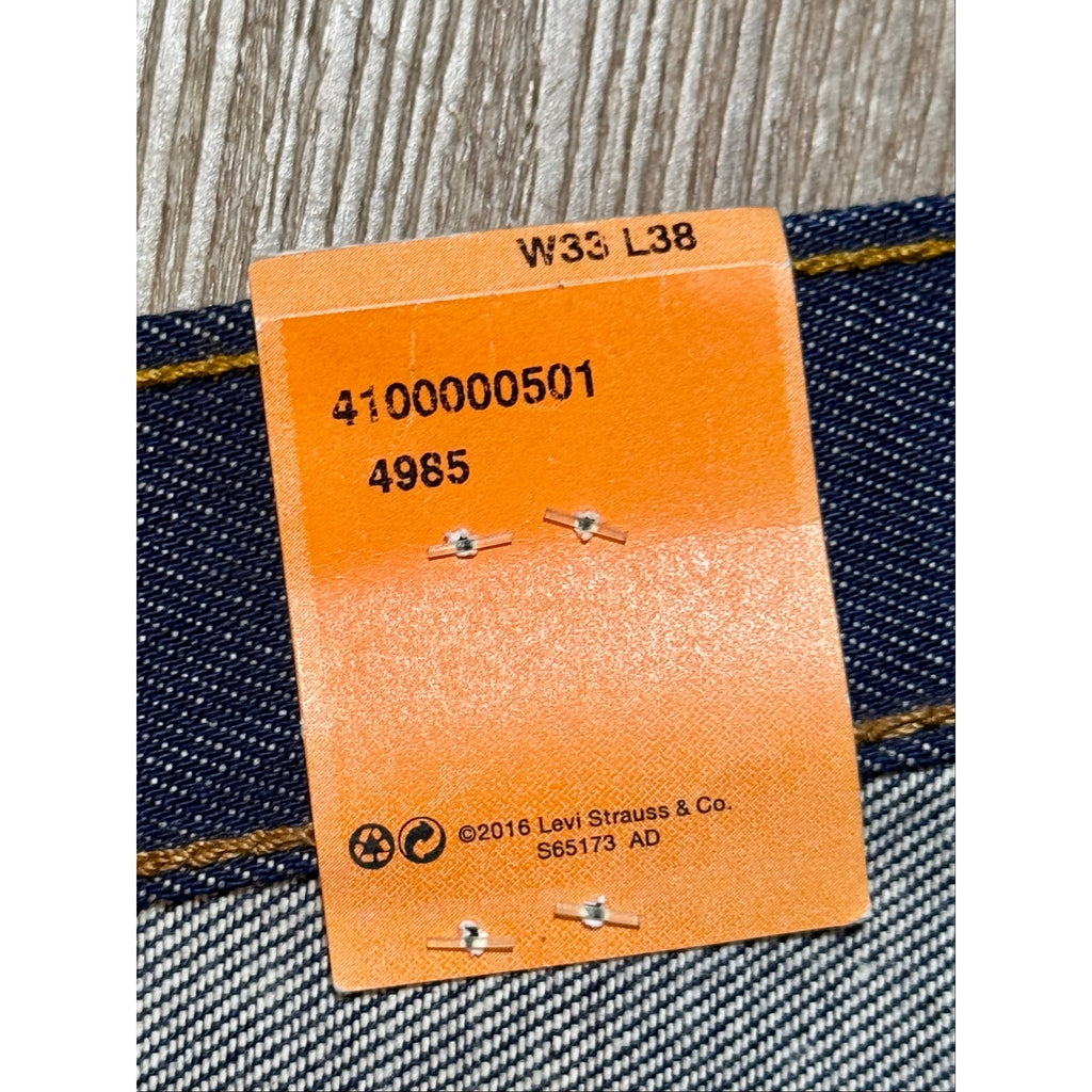 Levi’s 501 STF Shrink To Fit Raw Denim Button Fly Jeans W33x38 NWT 2017 New Y2K