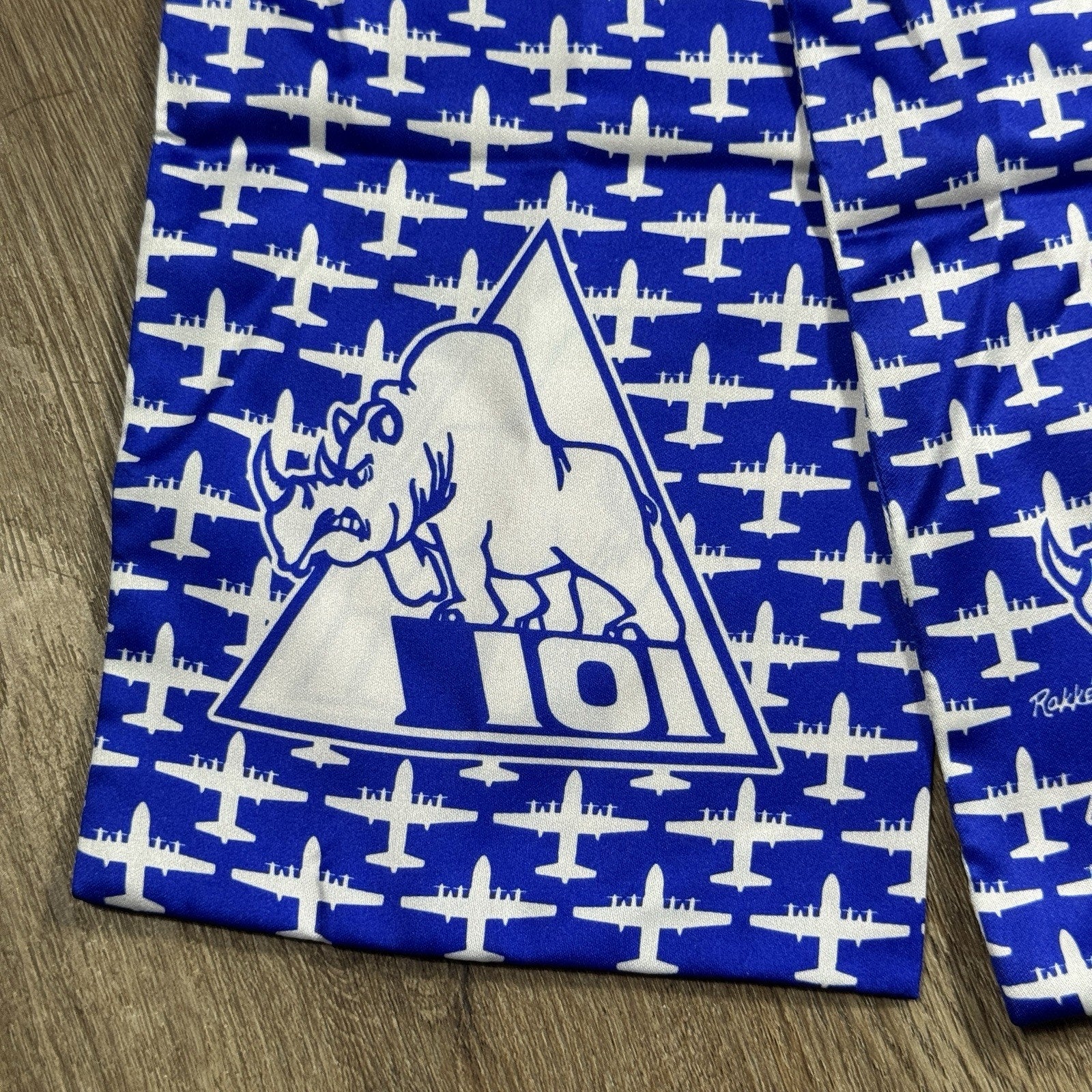 Vtg Rakkel RAMA World 101st ARW KC-135 Air Force Flight Scarf 45” USA Military