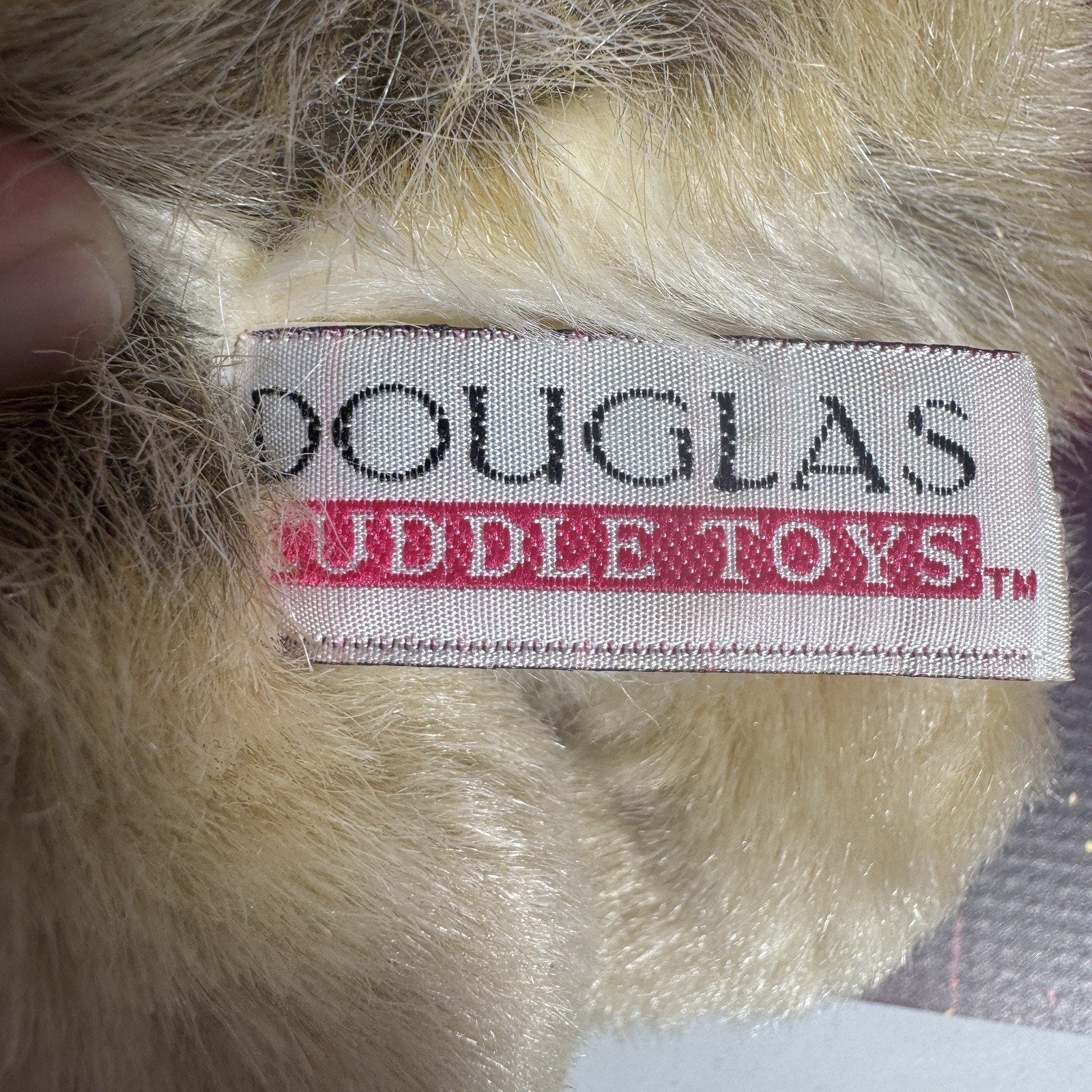 Rare Early 2000s Douglas Cuddle Toys Tyson Wolf #1836 Pink Tag Retired Plush HTF