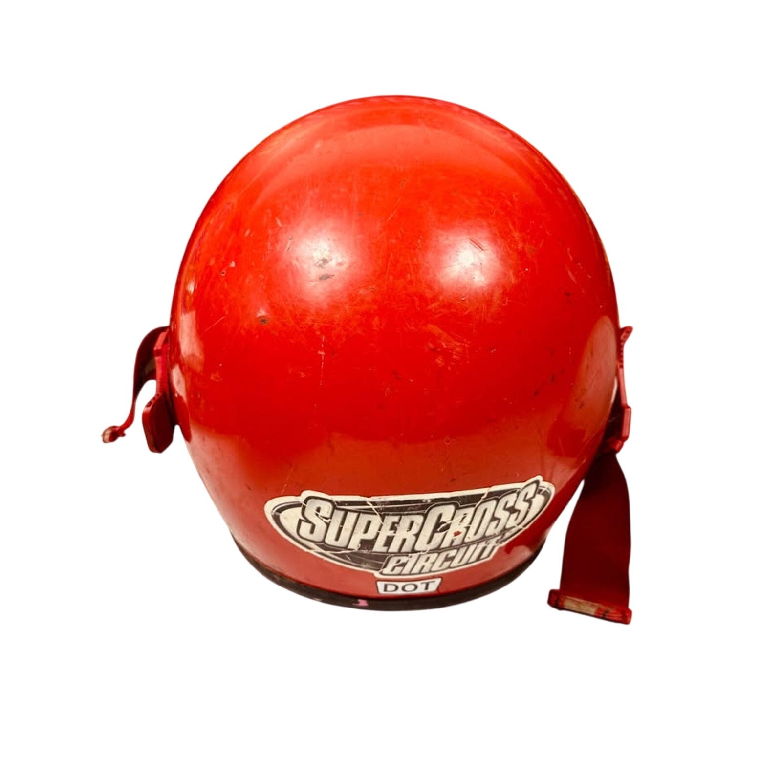 2 Vintage Open Face Helmet Prop Display Lot Retro Biker Garage Decor