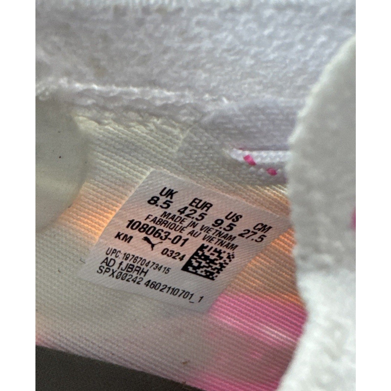 Puma Ultra Ultimate FG/AG Soccer Cleats White Pink Blue Size 9.5 108063-01 Rare