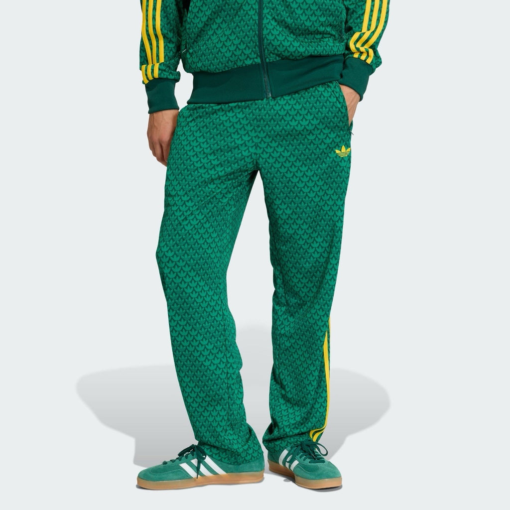 adidas Originals Firebird Loose Monogram Track Pants Men XL Green Yellow KD0396