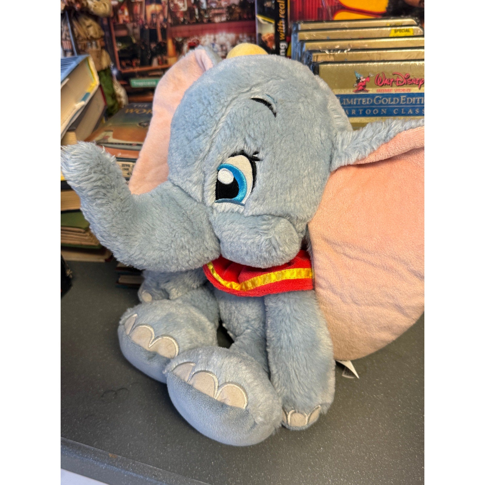 Disney Parks Dumbo Plush Elephant Stuffed Animal Big Ears Circus Hat Toy