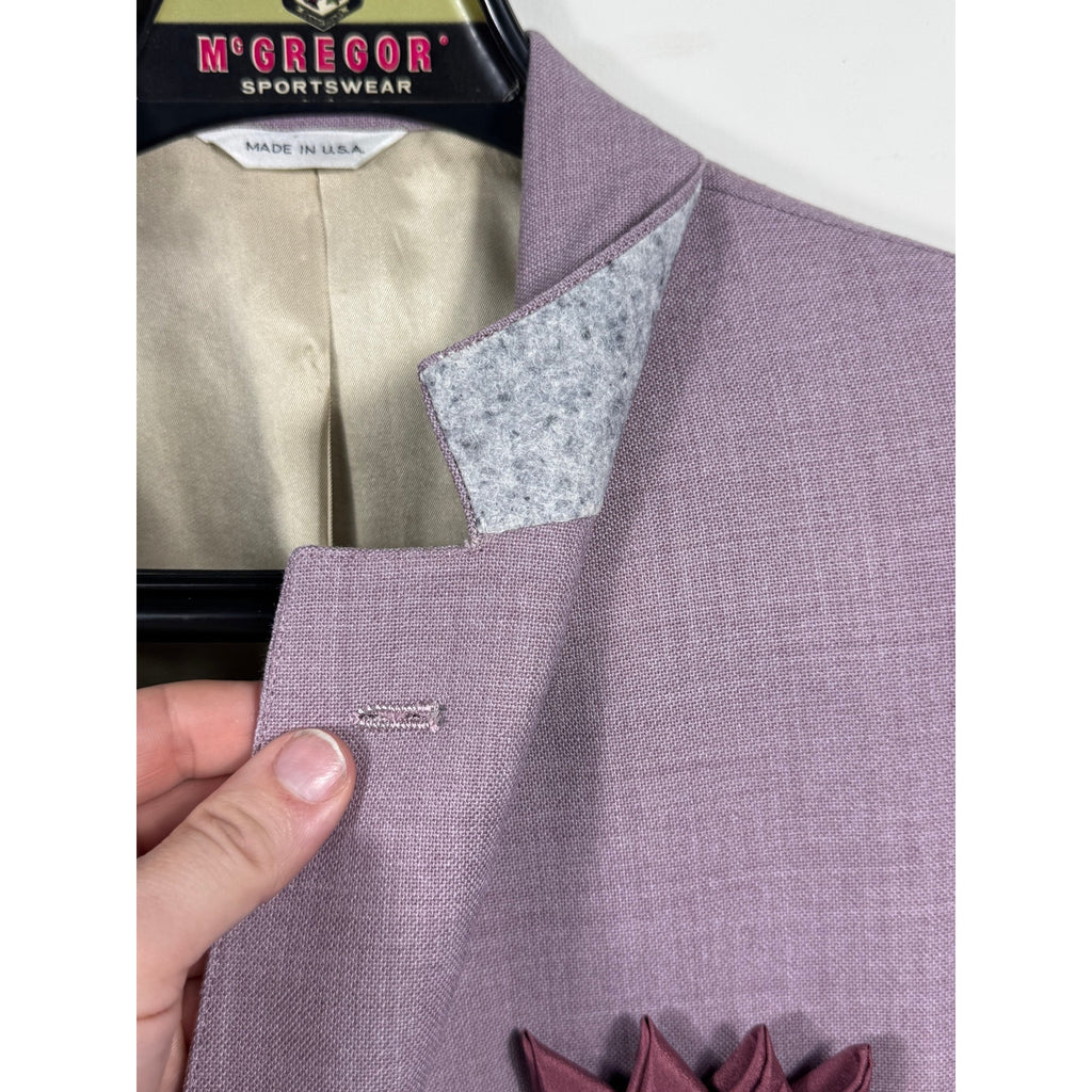 Vintage Alexander Julian Colours Lavender Blazer Sport Coat Mens USA Derby Prom