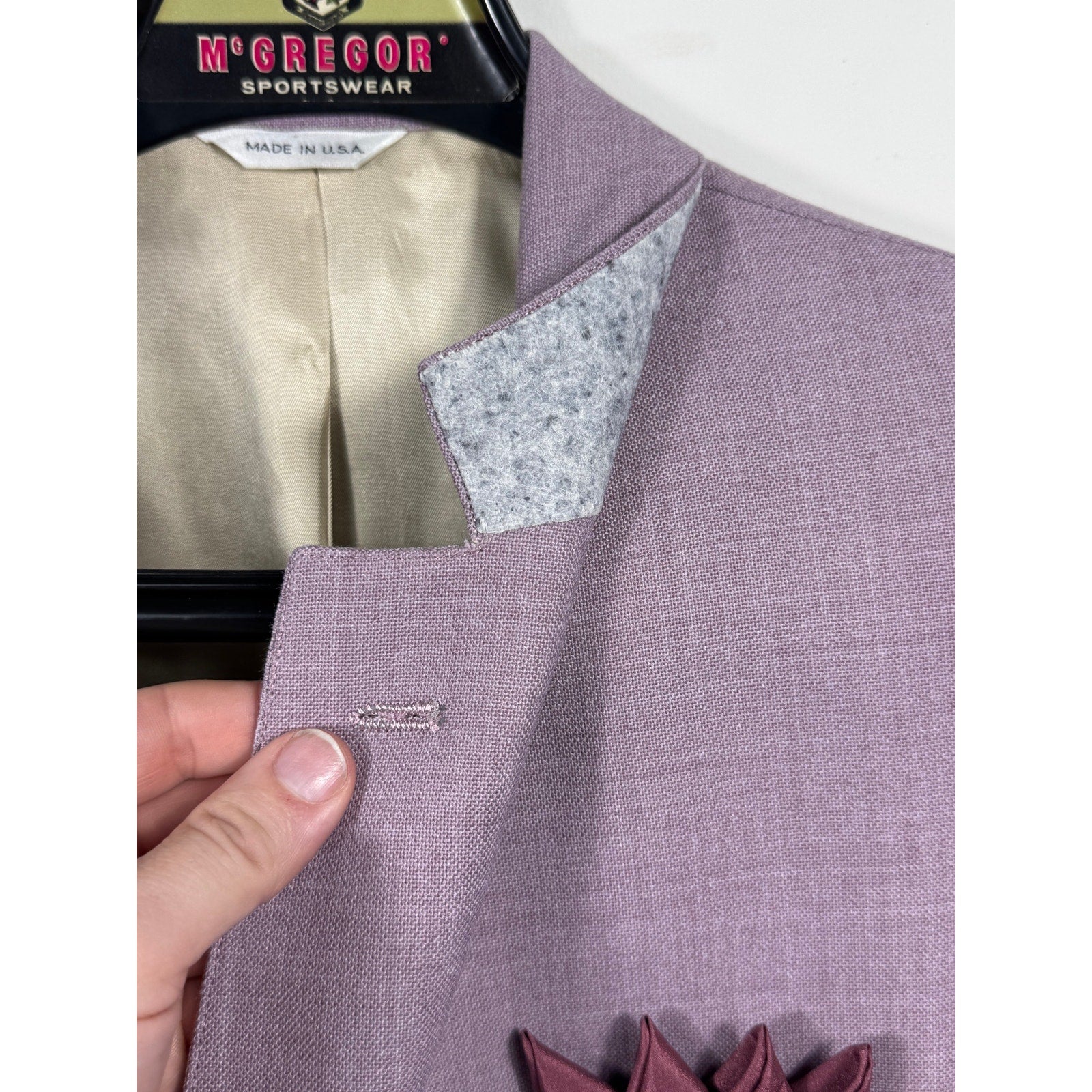 Vintage Alexander Julian Colours Lavender Blazer Sport Coat Mens USA Derby Prom