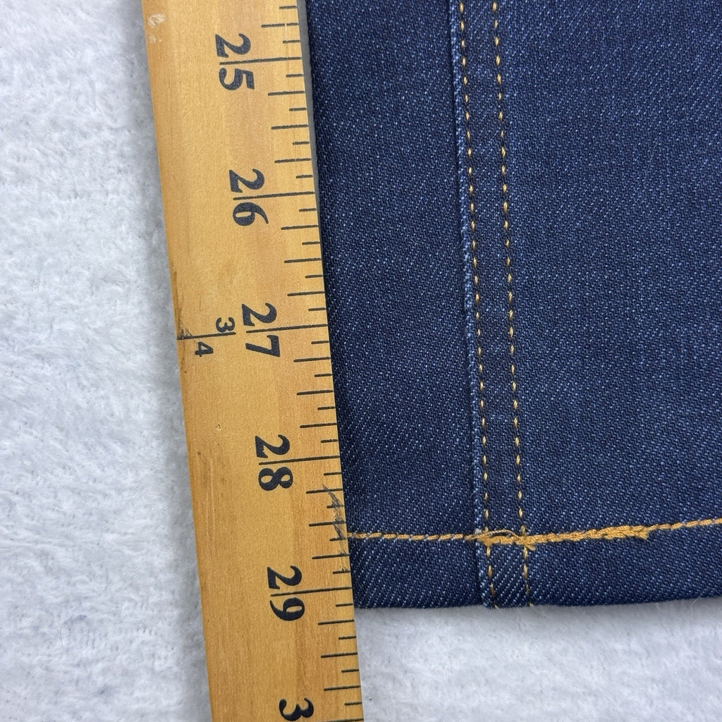 Enzo Tovare Mens 38 x 29 Dark Wash Slim Straight Stretch Denim Jeans Blue