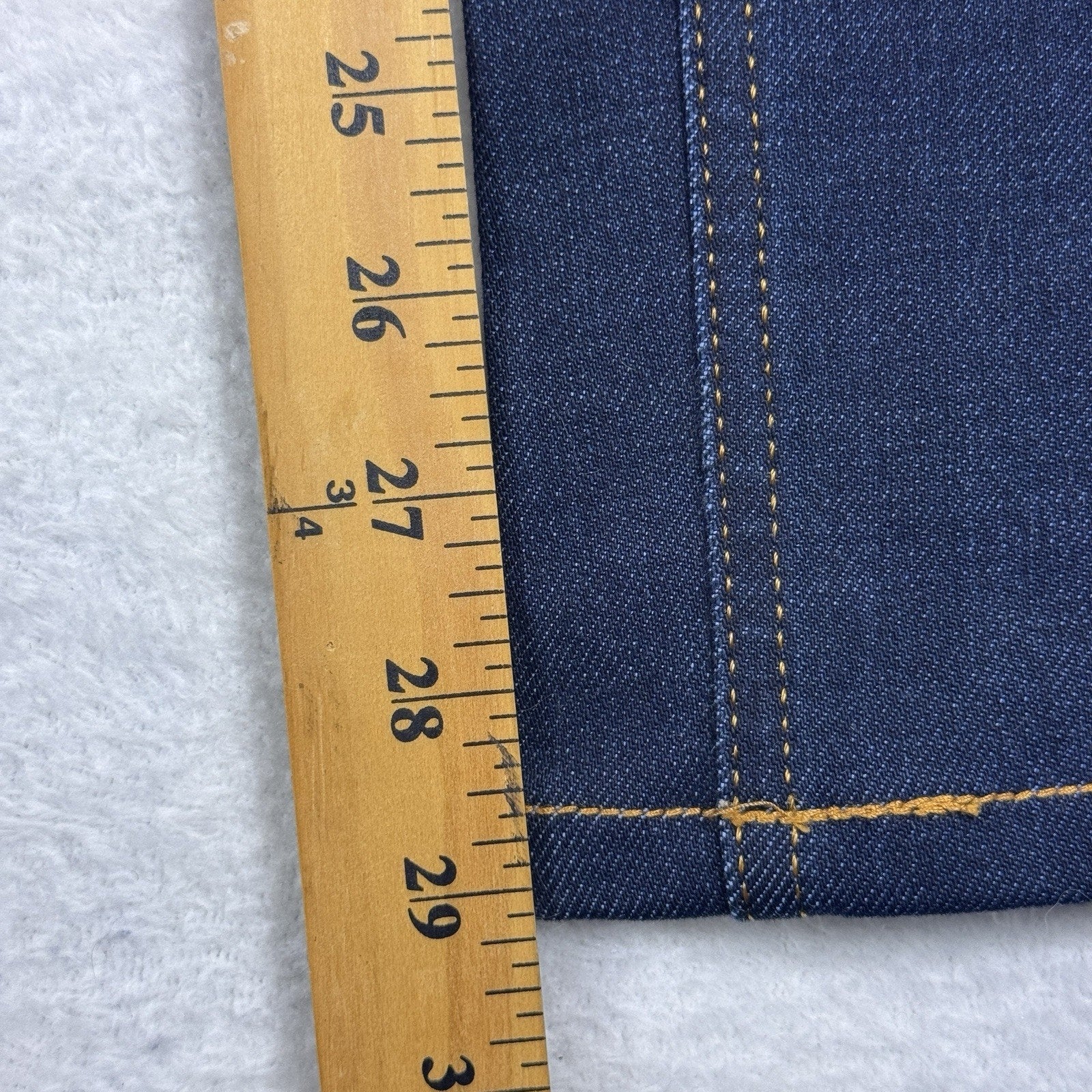Enzo Tovare Mens 38 x 29 Dark Wash Slim Straight Stretch Denim Jeans Blue