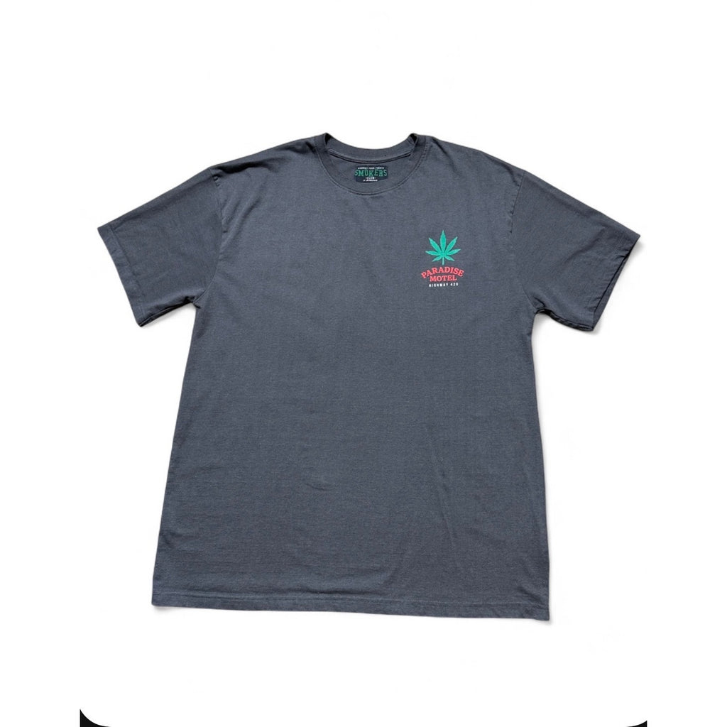 Smokers Club Paradise Motel Highway 420 Graphic T Shirt XL Cannabis Streetwear