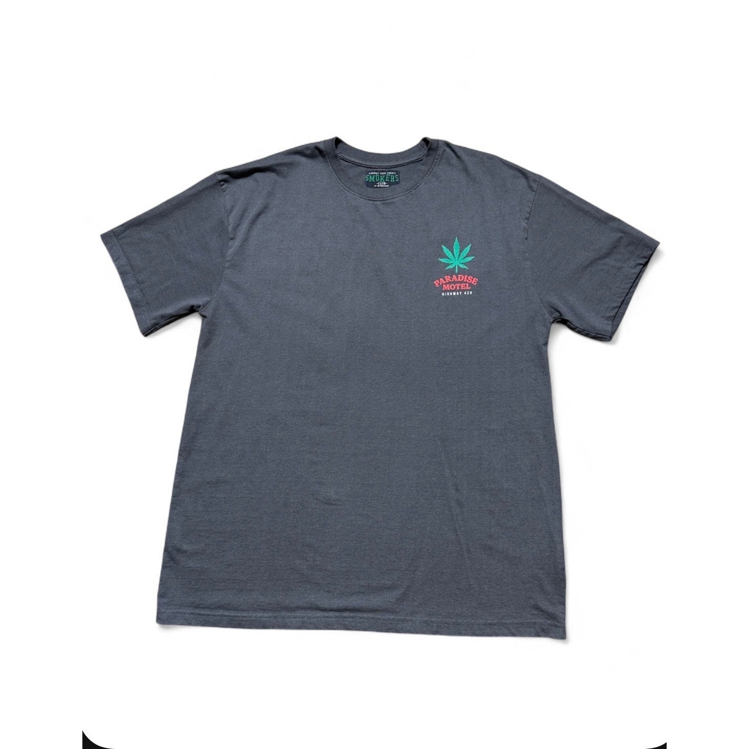 Smokers Club Paradise Motel Highway 420 Graphic T Shirt XL Cannabis Streetwear