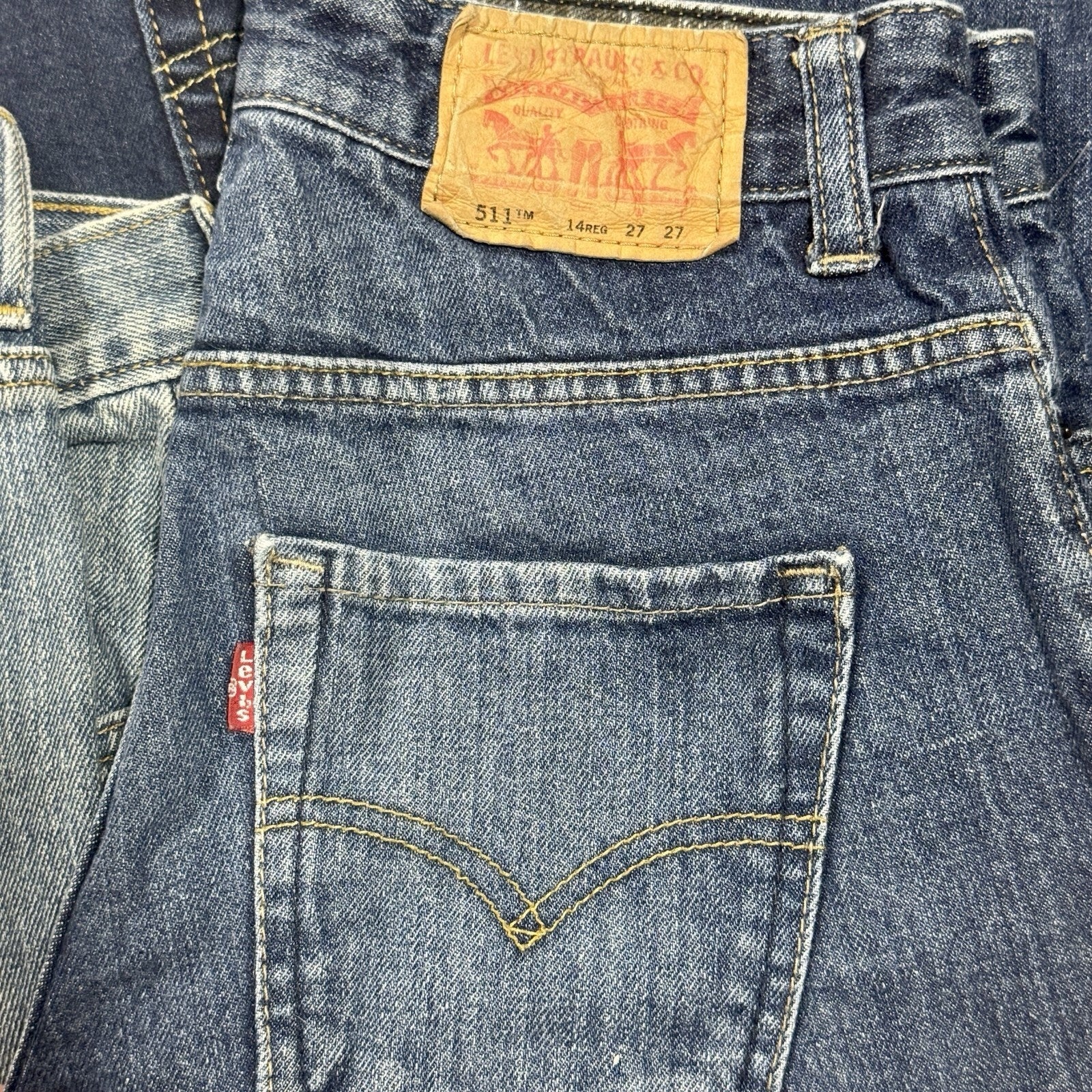 Levi’s 511 Slim Boys Jeans 14 Reg Men’s 27x27 Dark Wash Denim Youth