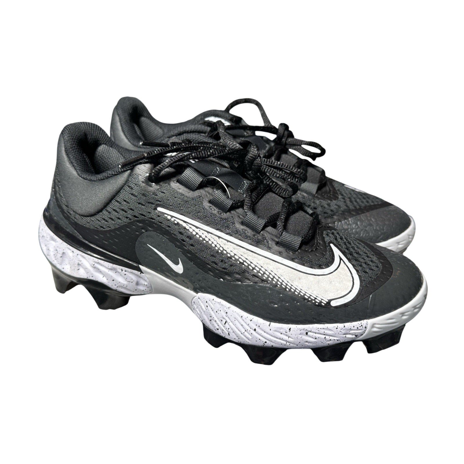 Nike Alpha Huarache Elite 4 MCS Baseball Cleat Black White FD6221-003 Sz 15