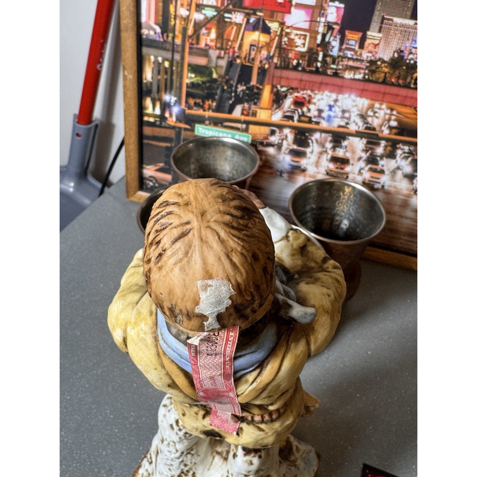 Vtg 1976 Homan The Buffalo Hunter Decanter C.M. Russell Japan 13in Western Bar