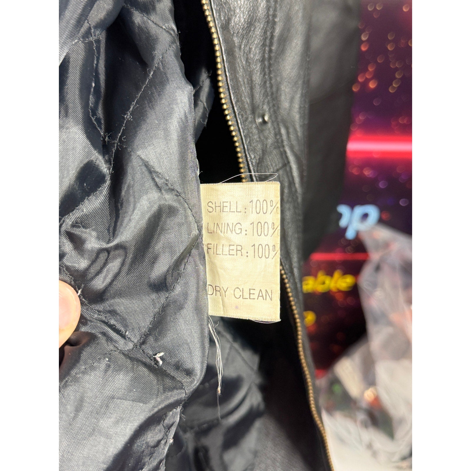 Men's Vintage Wilda Genuine Leather Black Motorcycle Jacket Made in USA Large