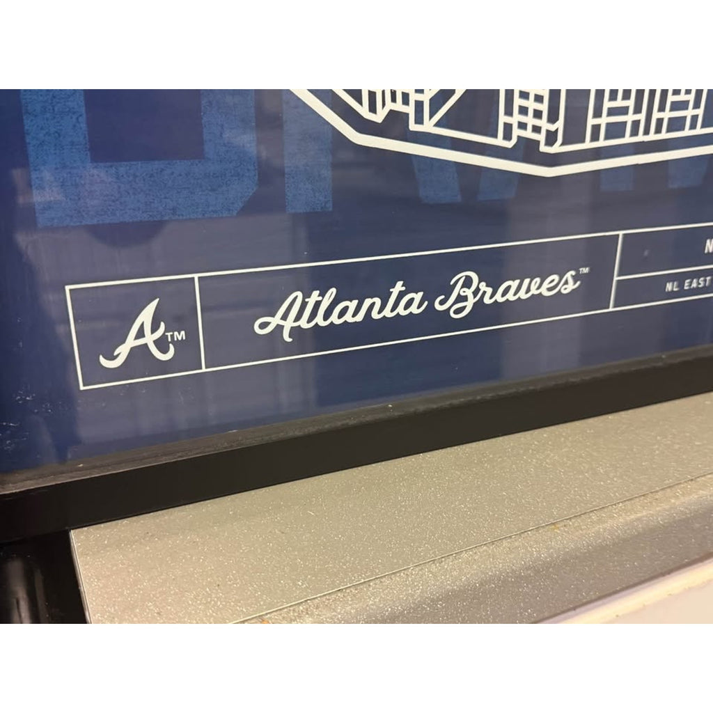 Atlanta Braves Truist Park Stadium Blueprint Framed Wall Art MLB Open Road Brand
