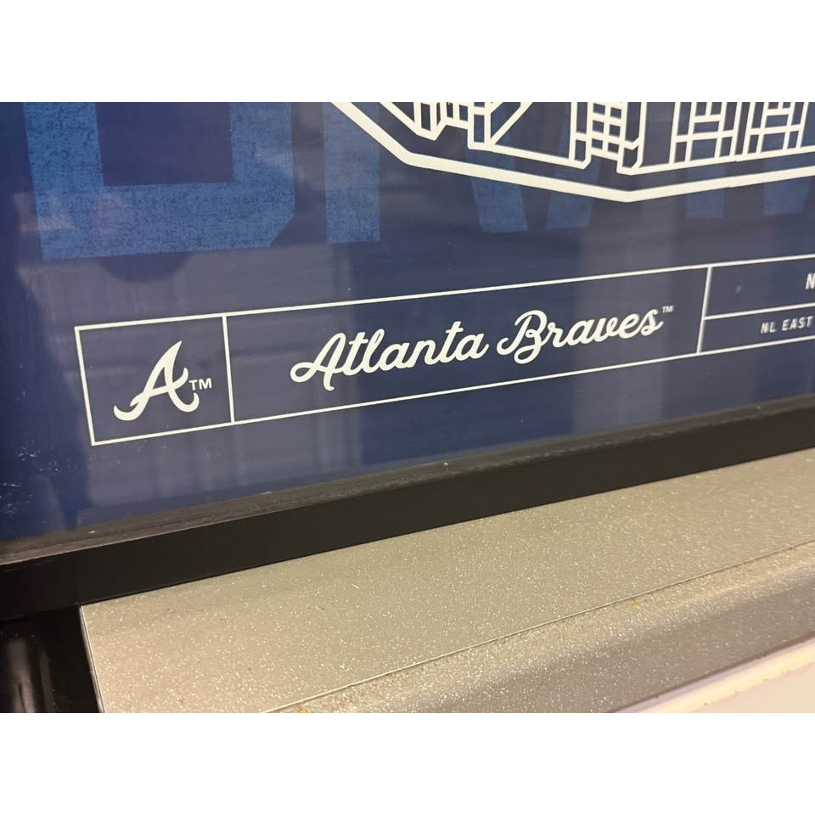 Atlanta Braves Truist Park Stadium Blueprint Framed Wall Art MLB Open Road Brand
