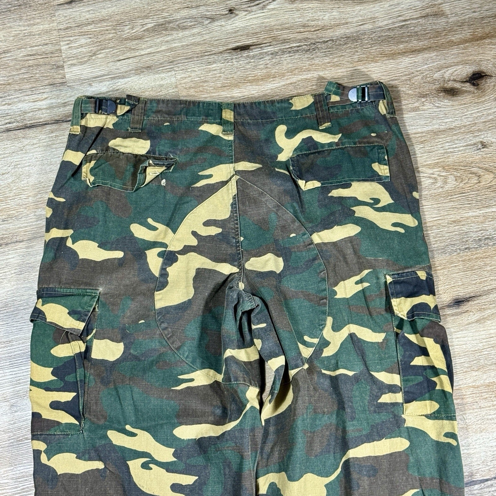 Vtg Sports Afield Woodland Camo Cargo Pants Men's L-XL 36x27 Tactical Hunting