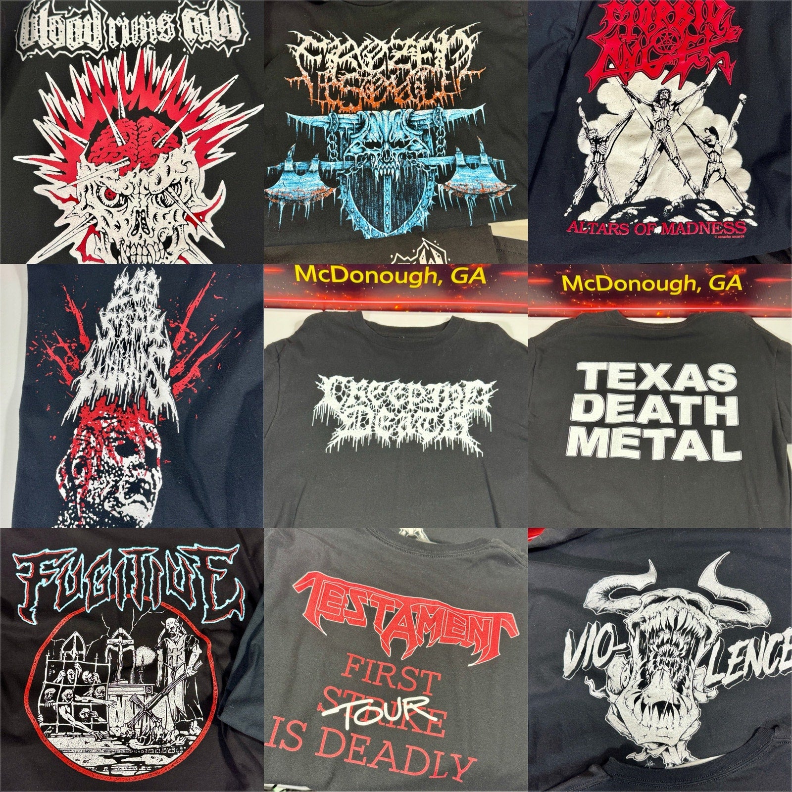 9 Piece Metal / Deathcore Band Merch Lot + Excision Paradox Windbreaker Jacket L