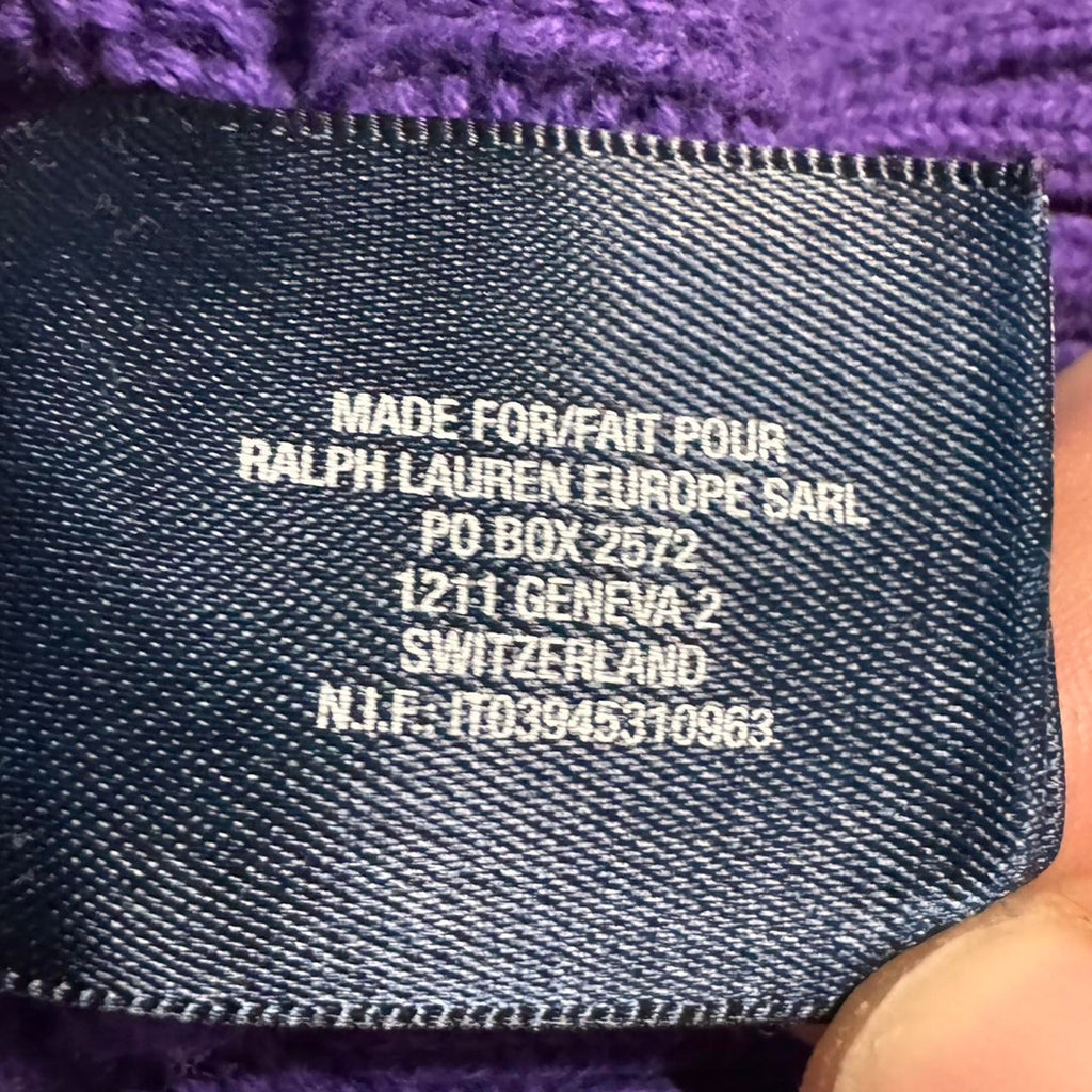Ralph lauren purple cable knit