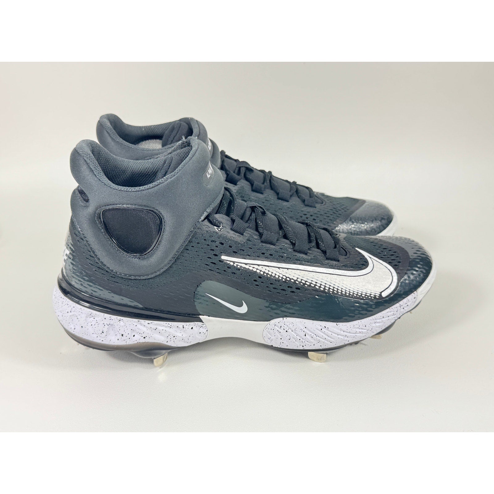 Nike Alpha Huarache Elite 4 Mid Baseball Cleats Black White DJ6520-003 Men’s 14