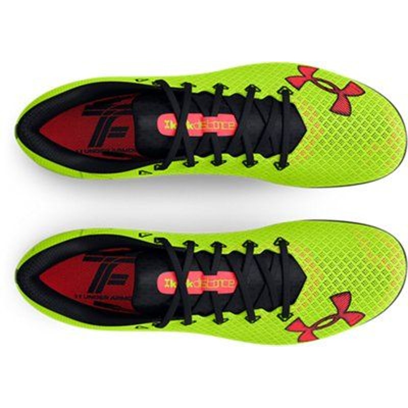 Under Armour UA Distanc Track Spikes Neon Volt Red Sz 10.5 3025460-300 Running