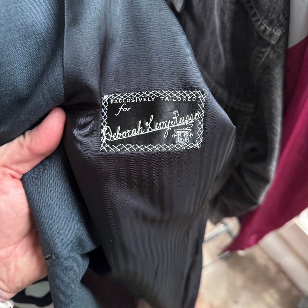 VTG Montalvo Santa Monica Blue Tuxedo Dinner Jacket Black Peak Lapel Bespoke