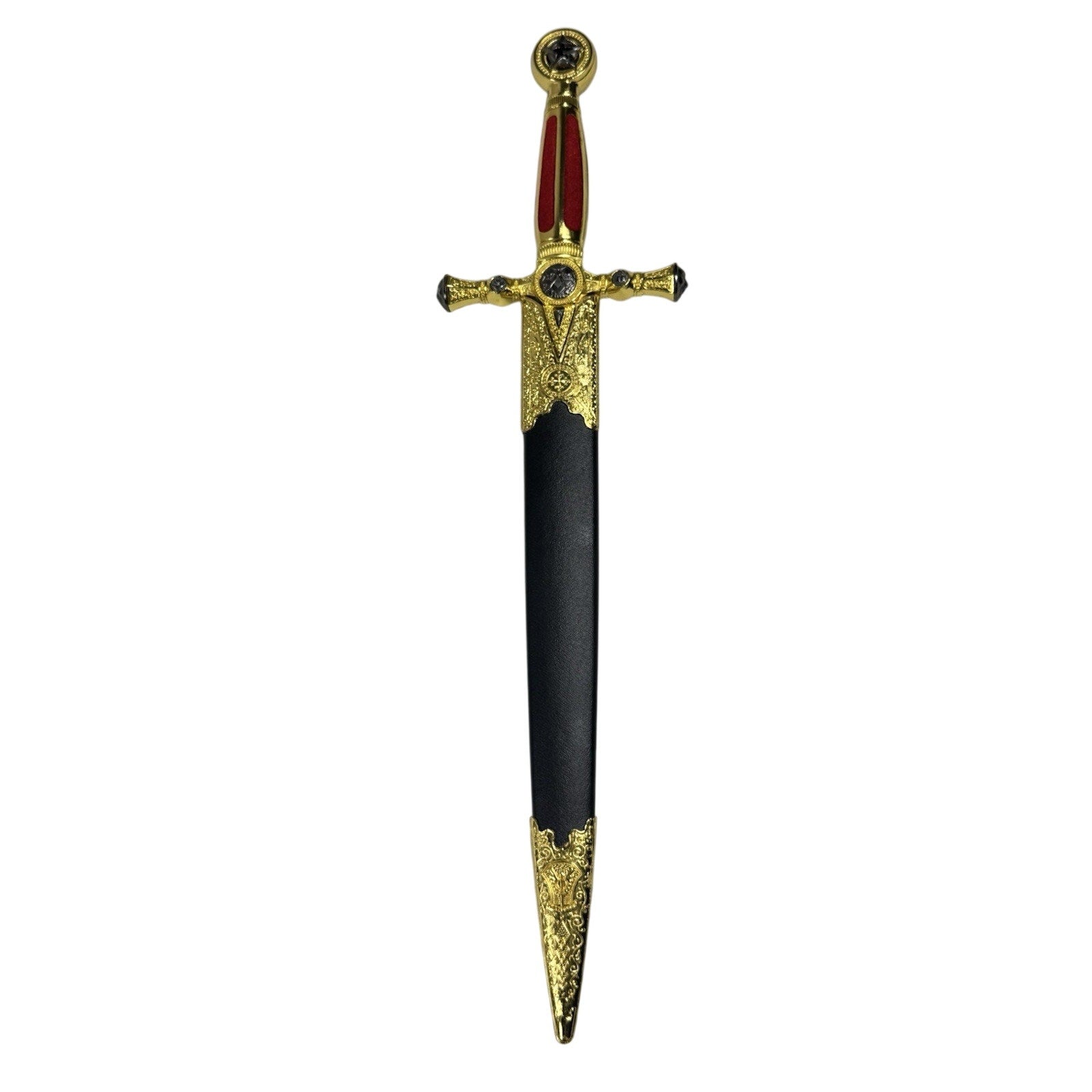 Freemason Masonic Ceremonial Dagger Sword 21.3 in Stainless, Engraved Scabbard