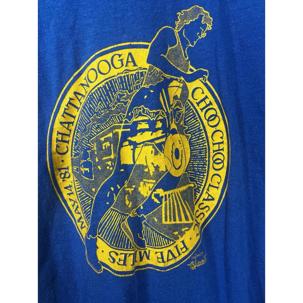 VTG 1981 Choo Choo Classic Five Mile Race T-Shirt – Natural Light Beer M