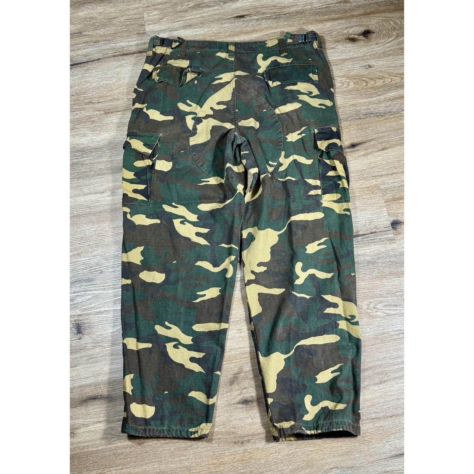 Vtg Sports Afield Woodland Camo Cargo Pants Men's L-XL 36x27 Tactical Hunting