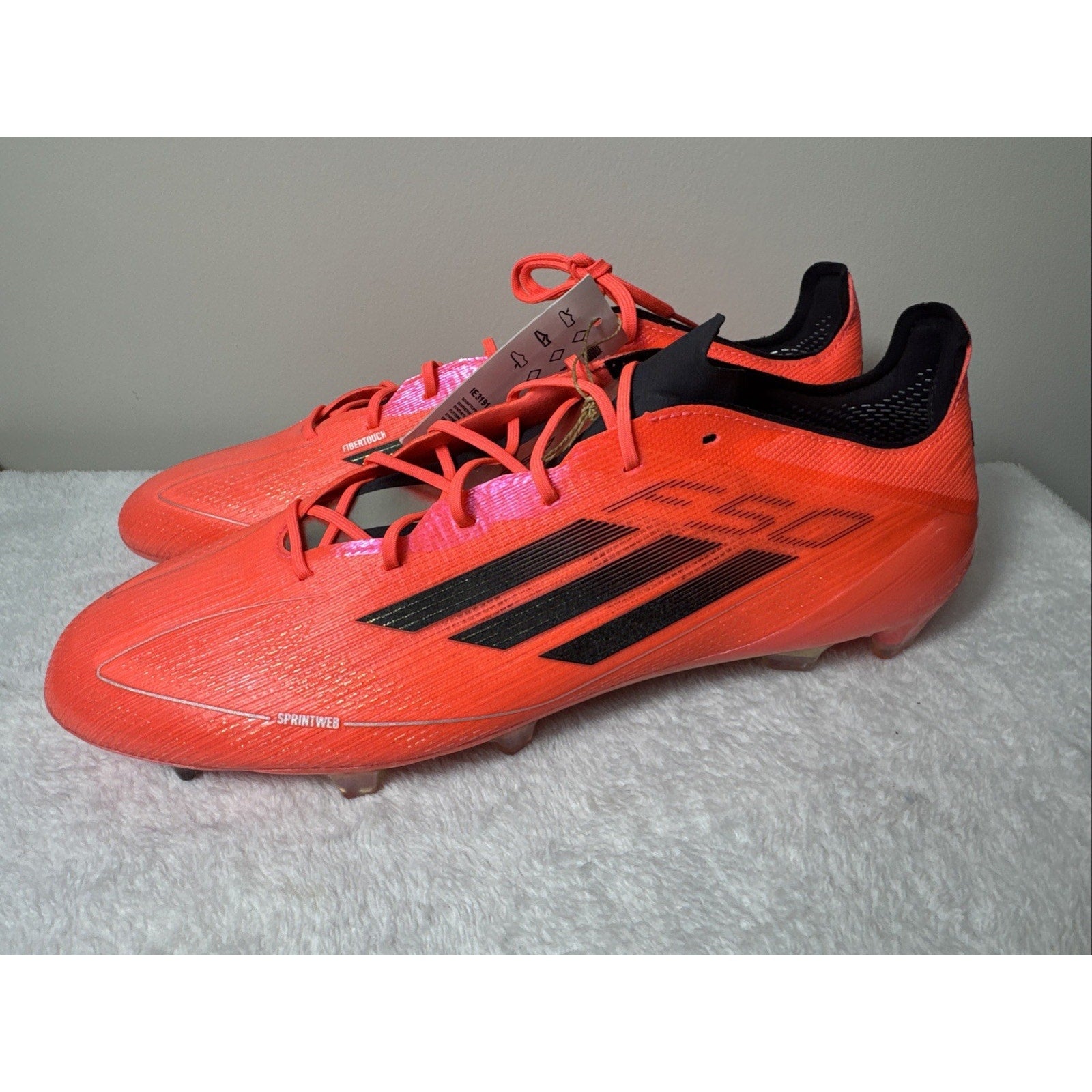Adidas F50 Elite FG Soccer Cleats Speed Boots Bright Red Black Size 13 New