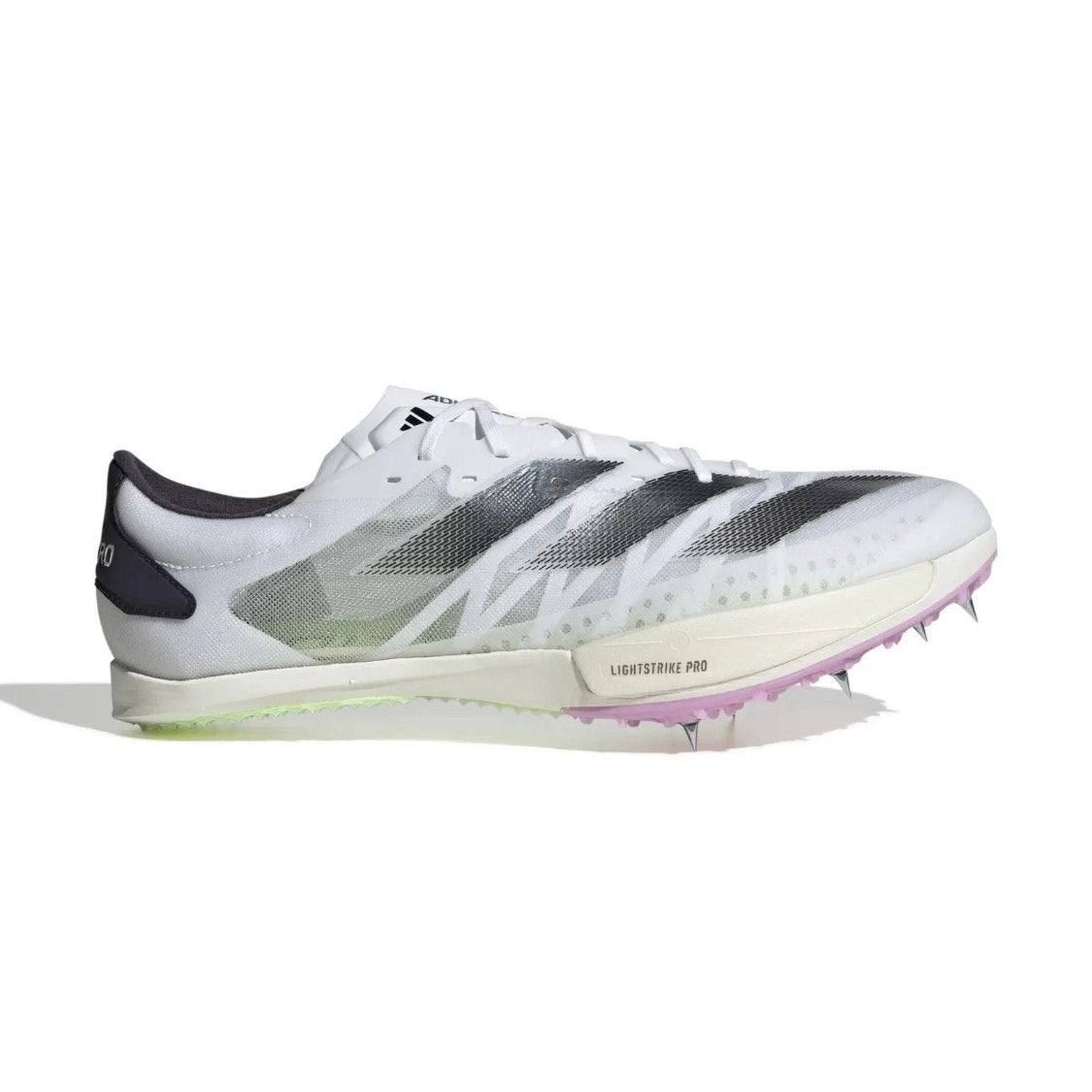 Adidas Adizero Ambition Track Spikes Sz 12 Men / 13W White Volt Sprint Running