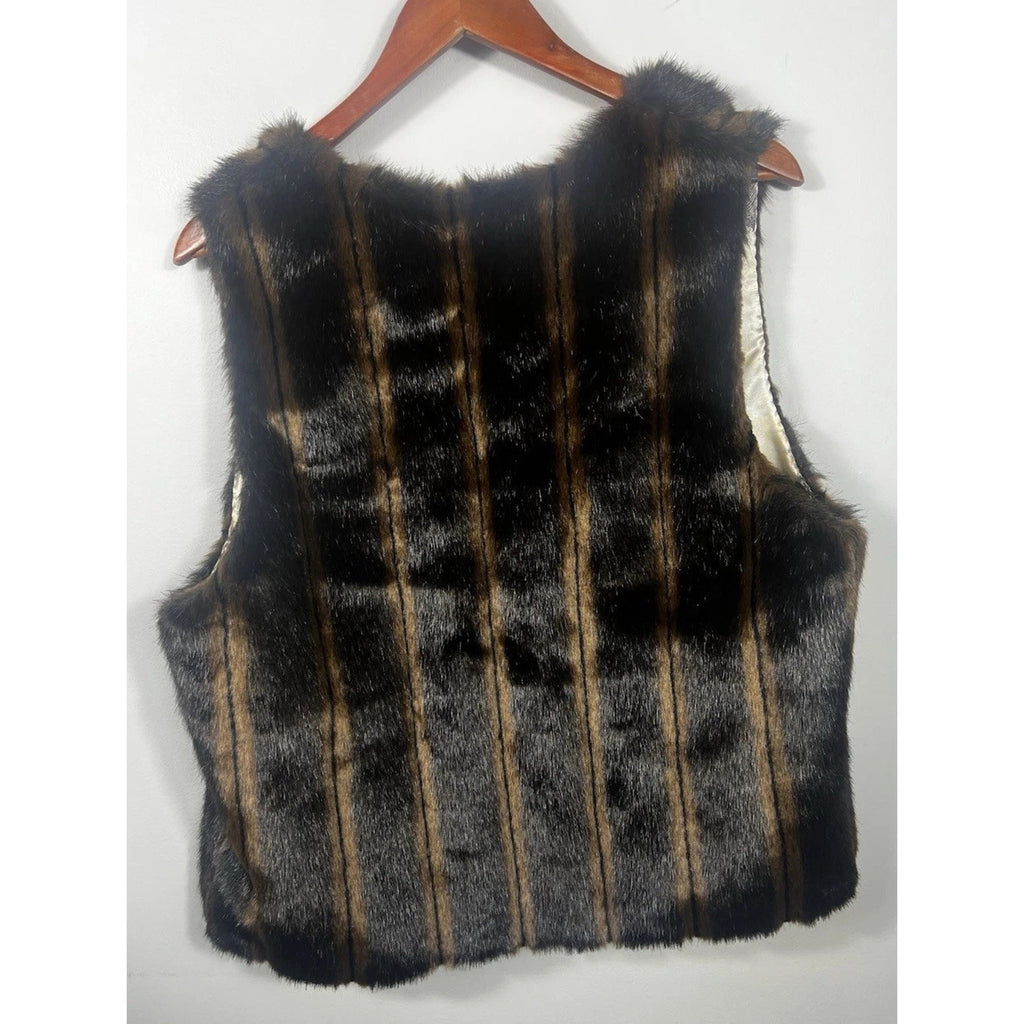 Rare VTG 1920s 1930s Luxury Sable Fur Vest Dark Brown Flapper Gatsby Art Deco M