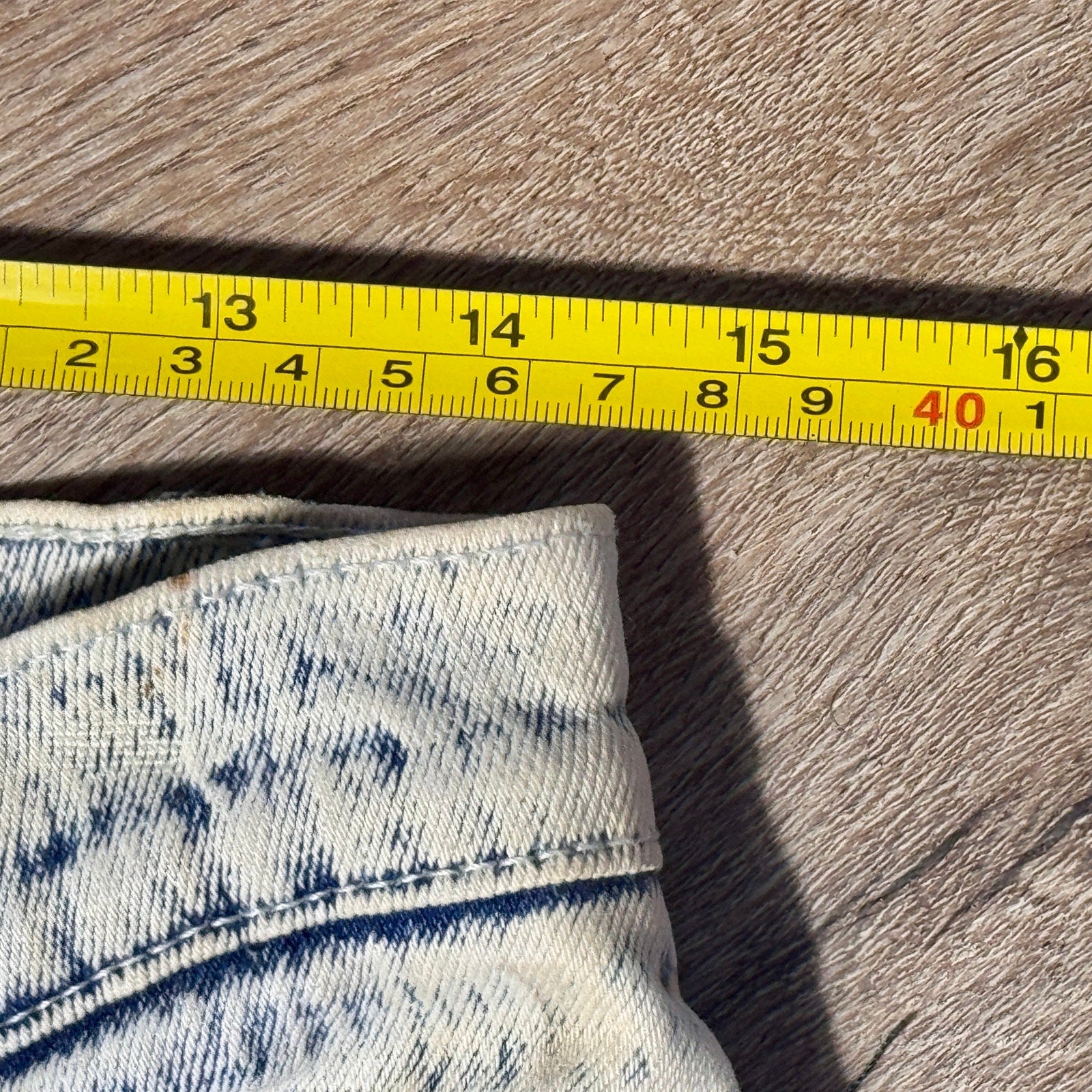 Vtg 80s/90s L.A. Blues Acid Wash Lace Up Jeans Womens 16 Velvet Trim High Rise