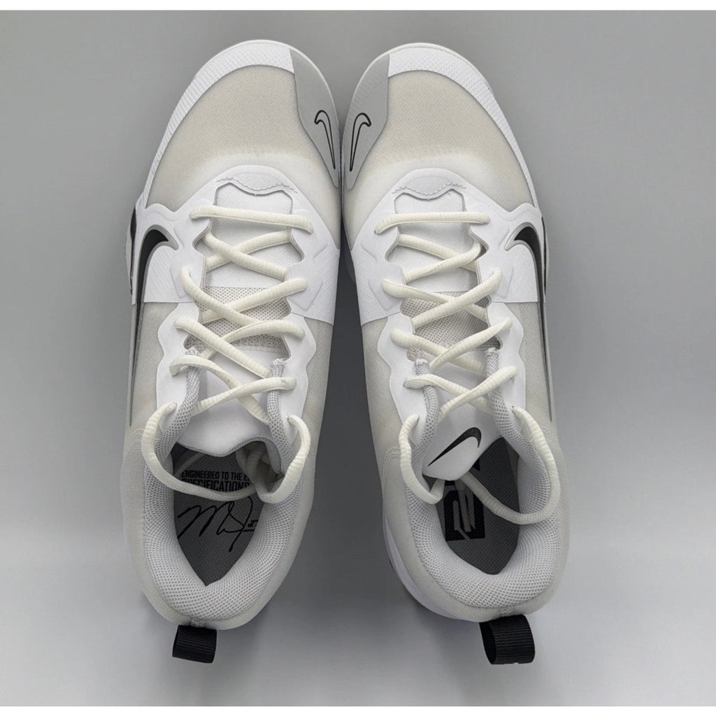 Nike Force Zoom Trout 9 Pro Baseball Cleats White Black FB2907-102 Mens Sz 8 NWT